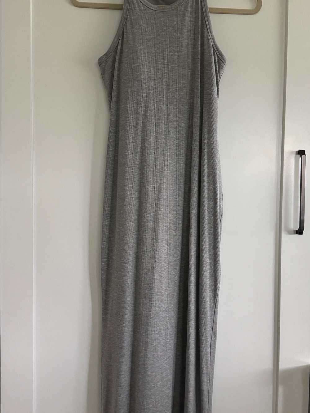 Athleta Heather Gray Sleeveless Maxi Tank Dress
